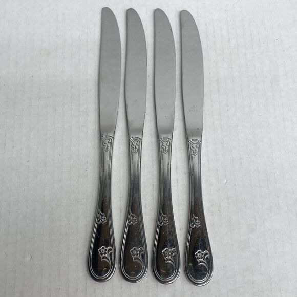Northland Oneida Devon Lot Of 4 Table Butter Knives Stainless Korea Flatware - Picture 3 of 4
